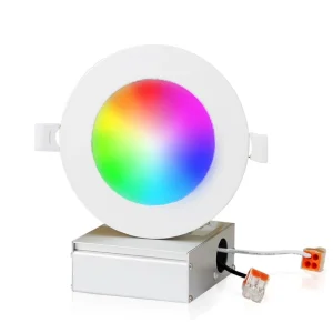 6-Inch Aluminum Dimmable LED Recessed Panel Light WiFi App Control IP44 Ra90