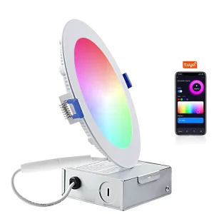 6 Inch Smart RGBCW LED Recessed Downlight WiFi Wireless Link Control