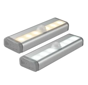 6-LED Motion Sensor Cabinet Light, Warm White, 3AAA Battery Operated, Wall Mounted