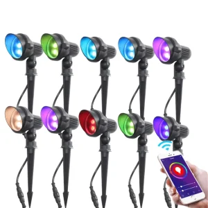 6 Led Solar Garden Light Wired White Colour Art Waterfall Dmx Inground Led Lawn Light for Garden