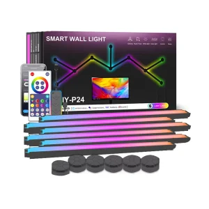 6-Light Glide Wall Lamp Music Sync LED Light Bar RGB Smart Wall Lights for Gaming