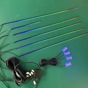 6 in 1 Newest Version Acrylic Fiber Colorful Lighting Strip LED Ambient Light for Car Symphony Interior Flow Chasing Light