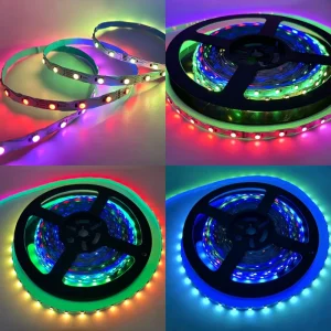 6.5mm Pixel RGB LED Strip for Channel Letter Signs DC12V WS2815 RGB Addressable S-Shape 60 LEDs/m SMD3535
