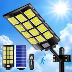 6000K 1500W All-in-one Solar Street Light ABS IP65 Waterproof Motion Sensor Remote Control