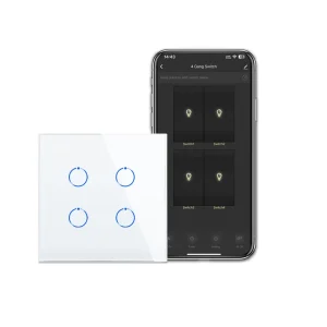 600W 1 2 3 4 Gang 1 Way Smart Electrical Wall Switch Remote Control Switches