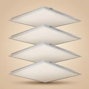 600×600 Square Aluminum Integrated Suspended Ceiling LED Panel Light, Anti-Glare, 5000K, Dimmable, CRI Ra90, Office