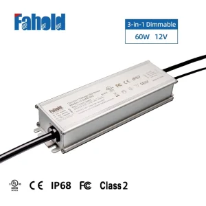 60W 180W 200W Dimmable 100-277V Multiple Output LED Driver 12V 24V with High Power Factor for Signage Applications