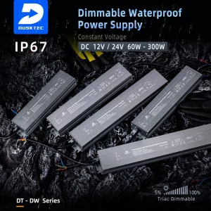60W DALI DT6 LED Driver 12V 24V Waterproof LED Power Supply 300W 12V Dimmable LED Driver
