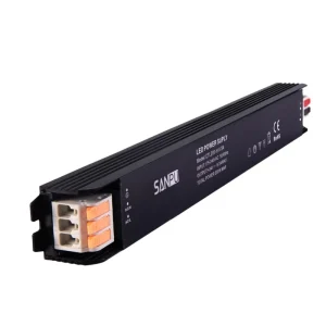 60W Indoor Slim Black IP20 LED Strip Driver, Constant Current, 5V/12V/24V AC-DC, CCTV Switching Power Supply