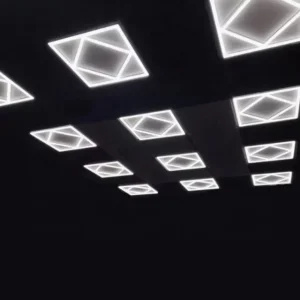 60W Square LED Ceiling Light 2x2ft Frameless Recessed Panel with High Lumen for Mall Office Lighting