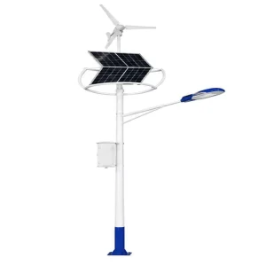 60W Wind Solar Hybrid LED Street Light IP65 Waterproof All in One Outdoor Lighting for Highway Parking Lot