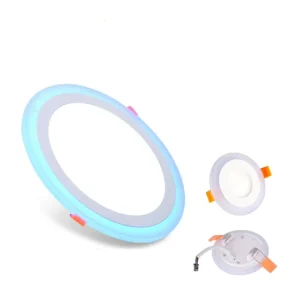6+3W Two-Color-Changing Round LED Ceiling Panel Light