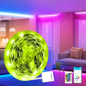 65.6FT RGB LED Light Strip for Daybetter APP Control Copper Body for Bedroom Home Party Christmas Decorations Synchronized Music
