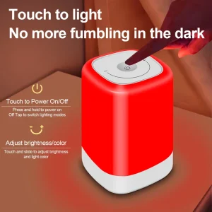 670nm Wavelength Red Light Night Light for Insomnia Relief & Deep Relaxation Phototherapy Red Bedside Sleep Companion Lamp