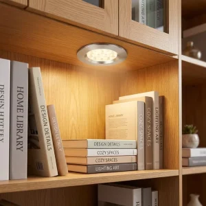 68mm 12V LED Indoor Electrical Cabinet Puck Light for Bedroom and Living Room
