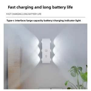 6LED Cat Eye Wall Lamp Water Ripple Sensor Seven-Color 3W Dimmable Night Light