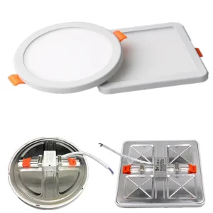 6W 12W 18W 24W 2-in-1 LED Panel Light Recessed Round Square Flat Downlight