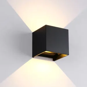 6W 20W 40W Square Surface Mounted Light Outdoor Decor Waterproof IP65 Led Wall Lamp Black White Aluminum Wall Light
