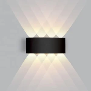 6W 8W Plastic LED Wall Lamp Black Shade 3000K Warm White Ra80 Modern Design Indoor Outdoor Lighting Low Price Stock