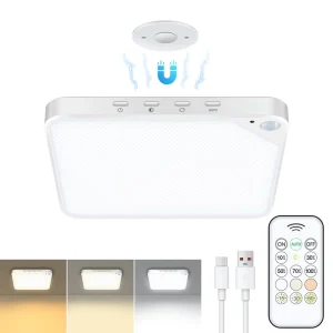 6W 8W Rechargeable Ceiling Light 5000mAh Motion Sensor Remote Control Dimmable for Bedroom Corridor Hallway Indoor Use