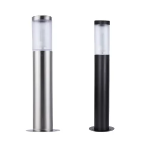 6W IP65 Waterproof LED Bollard Lamp Stainless Steel Body Outdoor Garden Lawn Lighting with AC Power Supply