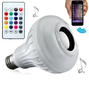 6W RGB E27 Bluetooth LED Bulb Speaker with Remote Controller
