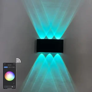 6W TUYA APP Control Smart Led Wall Light Modern Black White Shell APP Lighting Wall Lamp With Factory Price Room Lighting