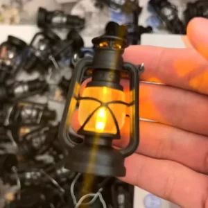 6cm Mini Led Retro Glowing Pony Lantern Simulation Candle Light Night Light Dollhouse Miniature Kerosen Lamp Home Decor Toy