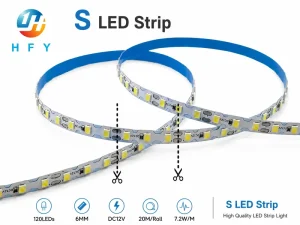 6mm Flexible S-Shape Zigzag LED Strip DC12V 120 LEDs Bendable LED Strip Light for Advertising Channel Letters