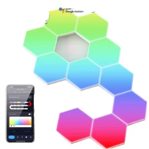 6pcs WiFi Smart LED Light Panels Rhythm Music Syncing App Control IP33 Dimmable