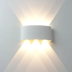 6w LED Wall Lamp Aluminum Waterproof Outdoor Wall Lights for Porch Garden Bathroom Light