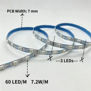 7.2 W Bendable S Shape RGB Pixel LED Strip SMD 5050 60 LED M Color Changing LED Light for Advertising Letter Signage