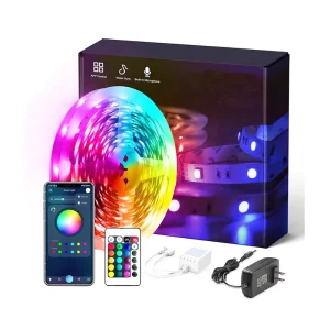7.5M SMD5050 12V RGB Party Small Color Changing Decoration APP Control Smart LED Strip Lights