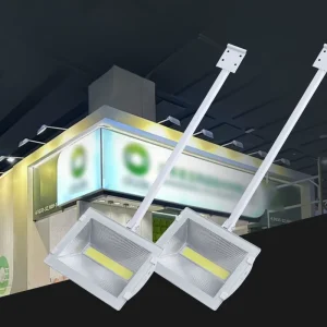70W LED Long Arm Floodlight with Changeable Tricolor Light, 6000K, AC220V, IP65 Waterproof