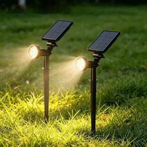 7LED IP65 Waterproof Solar Spotlight W/WW for Garden Wall Landscape Lighting Small Size LED Lamp