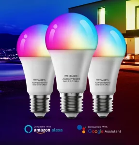 7W 9W E26 E27 Dimmable RGB WiFi Smart LED Bulb with Remote Control