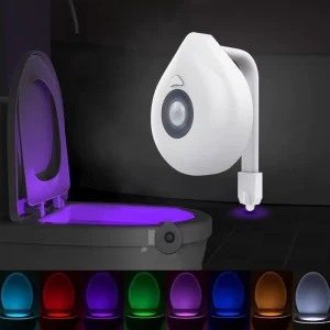 8-Color LED Motion Sensor Toilet Light for Bedroom and Bathroom