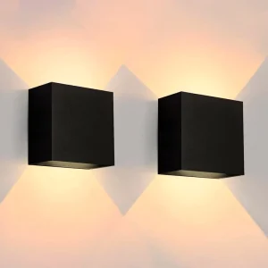 8″ Outdoor Lighting 24W 5CCT Waterproof LED Square Wall Light IP65 Outdoor LED Wall Light for Garden Yard with ETL