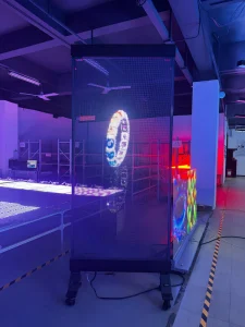 80% See-Through Transparent LED Poster Display for Boutique Store Window Digital Signage