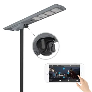 800W Solar LED Street Light with CCTV Camera and Waterproof Solar-Powered Design