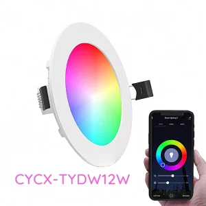 85 265v Slim Smart Recessed RGBCW Ceiling Light Zigbee Cob 10W 15W Voice Control Wifi Phone APP Zigbee Smart Downlight