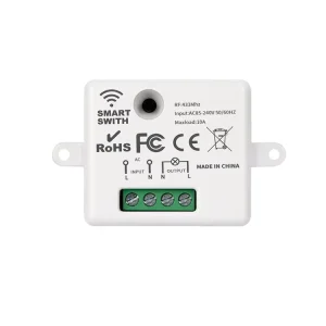 85V-240V Wireless DIY Smart Home Switch Set with 433MHz Relay Receiver, LED Light Control, 10A