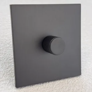 86 250V Wall-Mounted Knob SCS Dimmer Switch with Stainless Steel Frame Matte Grey 300W 10A