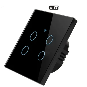 86 EU Standard for Tuya Eu UK Wifi Smart Switch Wall Light Switch 220v ABS Material with Touch Panel Zigbee Network Alexa