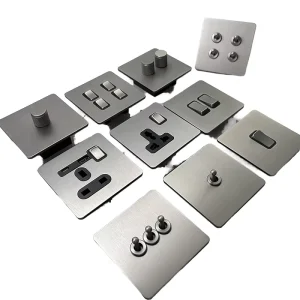 86 Retro Satin Nickel Wall Toggle Switch Stainless Steel Panel 2 Way 16A 220V