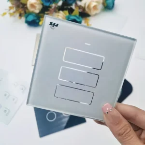 86 Type Light Point LED Switch Two Three Plug One Open Five Hole Socket Hotel Home Hidden Intelligent Wall Switch Tempered Glass