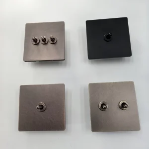 86 UK Standard Red Copper Color Stainless Steel Wall Light 1 2 3 Toggle Switch for Hotel