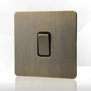 86 UK Standard Stainless Steel Toggle Wall Switch and Socket 250V 16A for Home