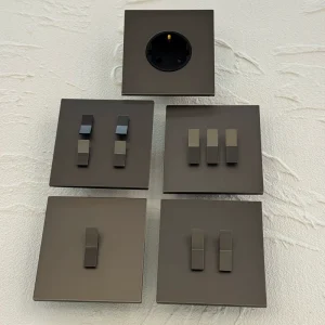 86 Wall Light Switch Stainless Steel Matte Grey 16A 250V 1/2/3/4 Gang 2 Way European French Socket