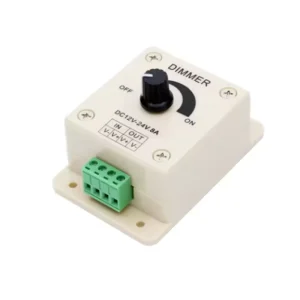 8A Single-Color Knob Dimmer 12V 24V LED Rotary Wall Dimmer Switch